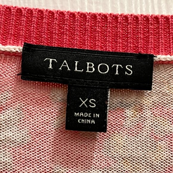 Talbots Charming Cardigan Sweater English Paisley Print Button Up ~ Women's XS - Picture 5 of 9